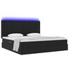 vidaXL Cama com arruma&ccedil;&atilde;o e LED com colch&atilde;o Preto 200 x 200 cm Veludo