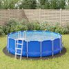 vidaXL Pano para ch&atilde;o de piscinas &Oslash;428 cm poli&eacute;ster geot&ecirc;xtil cinza