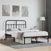 vidaXL Estrutura de cama com cabeceira 120x190 cm metal preto