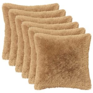 vidaXL Almofada HEERLEN 12 unid. Cinzento-acastanhado Fleece PV