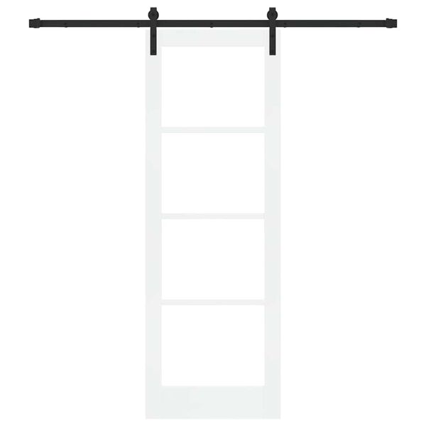 vidaXL Porta Deslizante ORKDAL Branco e Preto 73,5 x 211 cm