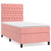 vidaXL Cama com molas/colch&atilde;o 80x200 cm veludo rosa