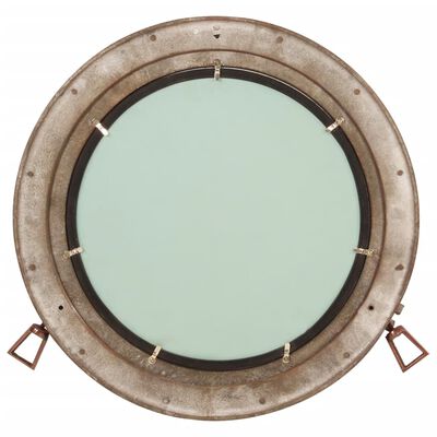 vidaXL Espelho de parede estilo escotilha Ø50 cm alumínio e vidro