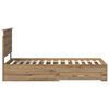 vidaXL Estrutura da Cama com cabeceira Carvalho Artesanal 100 x 200 cm