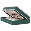 vidaXL Cama com arruma&ccedil;&atilde;o e colch&atilde;o Verde Escuro 120 x 200 cm Veludo