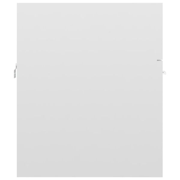 vidaXL Armário lavatório 41x38,5x46cm contraplacado branco brilhante