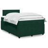 vidaXL Cama boxspring com colch&atilde;o 120x190 cm veludo verde-escuro