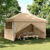 vidaXL Tenda para festas pop-up dobr&aacute;vel com 4 paredes laterais bege
