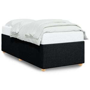 vidaXL Estrutura de cama sem colch&atilde;o 90x190 cm tecido preto