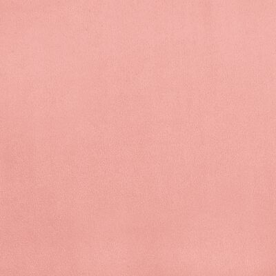 vidaXL Cama box spring c/ colchão/LED 140x200 cm veludo rosa