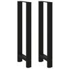 vidaXL P&eacute;s para mesa de bar pretos 2 pe&ccedil;as 40x(110-111) cm a&ccedil;o