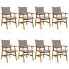 vidaXL Cadeiras de jardim 8 pcs madeira de ac&aacute;cia maci&ccedil;a