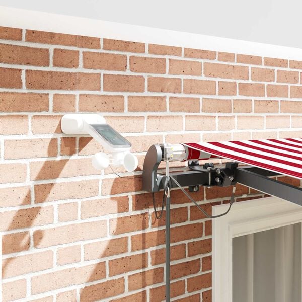 vidaXL Tecido de Toldos com Vermelho e Branco 350 x 250 cm Poli&eacute;ster