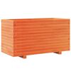 vidaXL Vaso/floreira de jardim 90x40x49,5 cm pinho maci&ccedil;o castanho mel
