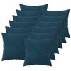 vidaXL Capa almofada 12 pcs HEERLEN Azul 50 x 50 cm Veludo