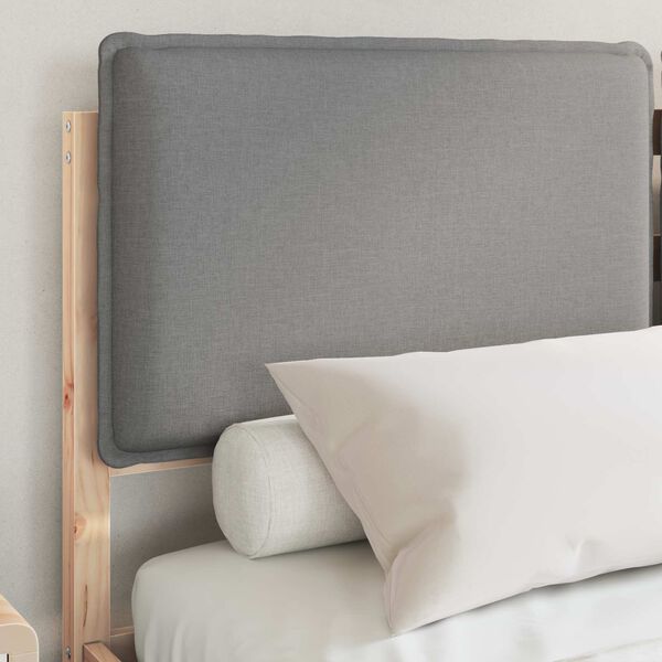 vidaXL Estrutura de Cama com Cabeceira Estofada Cinzento-claro