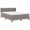 vidaXL Cama Box Cinzento-acastanhado 200 x 160 cm Poli&eacute;ster