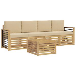 vidaXL Conjunto de Sof&aacute;s para Exterior 5 unid.