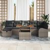 vidaXL Conjunto de Sof&aacute; de Jardim 8 pcs Cinzeto Rattan Sint&eacute;tico