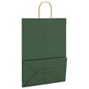 vidaXL Sacos de papel 250 unid com al&ccedil;as verde 32x17x44 cm