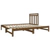 vidaXL Estrutura sofá-cama de puxar 2x(90x190)cm pinho maciço castanho