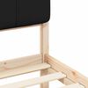 vidaXL Estrutura de Cama com Cabeceira Estofada Preto 135 x 190 cm