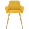 vidaXL Cadeiras de jantar 4 pcs veludo amarelo