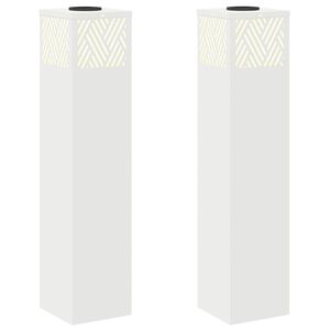 vidaXL Luz Solar LED de Caminho 2 unid. Branco quente 18 x 18 x 80 cm