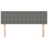 vidaXL Cabeceiras cinzento-escuro 144x5x78/88 cm tecido