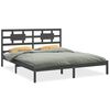 vidaXL Estrutura de cama 160x200 cm madeira maci&ccedil;a cinzento