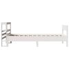vidaXL Cama sem colch&atilde;o 90x190 cm madeira de pinho maci&ccedil;a branco