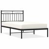 vidaXL Estrutura de cama com cabeceira 100x190 cm metal preto