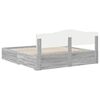 vidaXL Estrutura da Cama Cinza Sonoma 200 x 200 cm Madeira processada