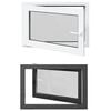 vidaXL Janela de por&atilde;o RISOR 90 x 70 cm PVC e Vidro Antracite