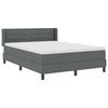 vidaXL Cama Box com colch&atilde;o Cinza Escuro 200 x 140 cm Poli&eacute;ster
