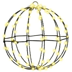 vidaXL Luz de Finial de Natal 96 LED Branco quente Di&acirc;metro 30 x 32 cm