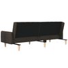 vidaXL Sof&aacute;-cama de 2 lugares tecido castanho-escuro