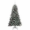 vidaXL &Aacute;rvore de Natal Artificial Verde 180 cm PVC, Pl&aacute;stico e A&ccedil;o
