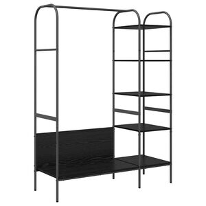 vidaXL Suporte para Roupas Preto 120 x 44 x 160 cm