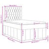 vidaXL Cama boxspring com colch&atilde;o 120x190 cm tecido preto