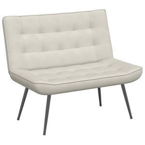 vidaXL Banco 110x74x84 cm veludo cor creme