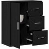 vidaXL Buffet Carvalho Preto 60 x 31 x 70 cm Madeira processada