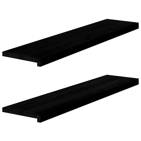 vidaXL Soleiras da janela 2 pcs 110x30x2 cm carvalho castanho-escuro