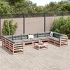 vidaXL 11 pcs conjunto sof&aacute;s jardim madeira abeto-de-douglas