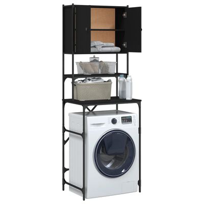 vidaXL Armário máquina de lavar roupa 68x48,5x194 cm preto