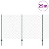 vidaXL Cerca com Poste Verde 1,4 x 25 m A&ccedil;o e PVC