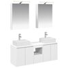 vidaXL Conjunto de Arm&aacute;rios para Banheiro 5 unid. Branco