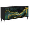 vidaXL Gabinete para TV WIJHE 102 x 33 x 51 cm Carvalho Preto