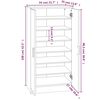 vidaXL Sapateira 55x35x108 cm derivados de madeira branco brilhante