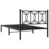 vidaXL Estrutura de cama com cabeceira 100x190 cm metal preto